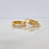 Candongas Tornillo Punteadas 1.3 g / 1/2 in Oro Amarillo 18K