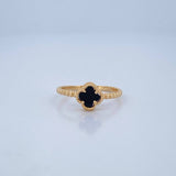 Anillo Trebol Esferas 1.95gr / T7 / Oro Amarillo Nac.Esp. 18K $