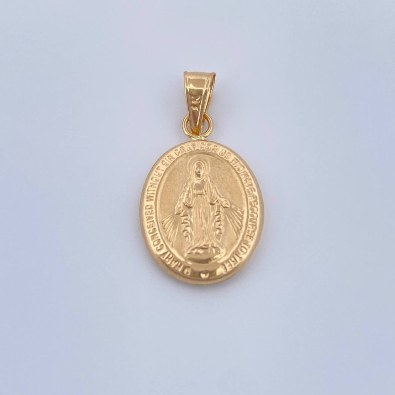 Pendant Virgin Miraculous 1gr / 1 in / 18K Gold