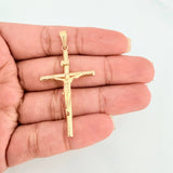 Pendant Cross Christ 1.9 g / 2 1/4 in Yellow Gold 18K