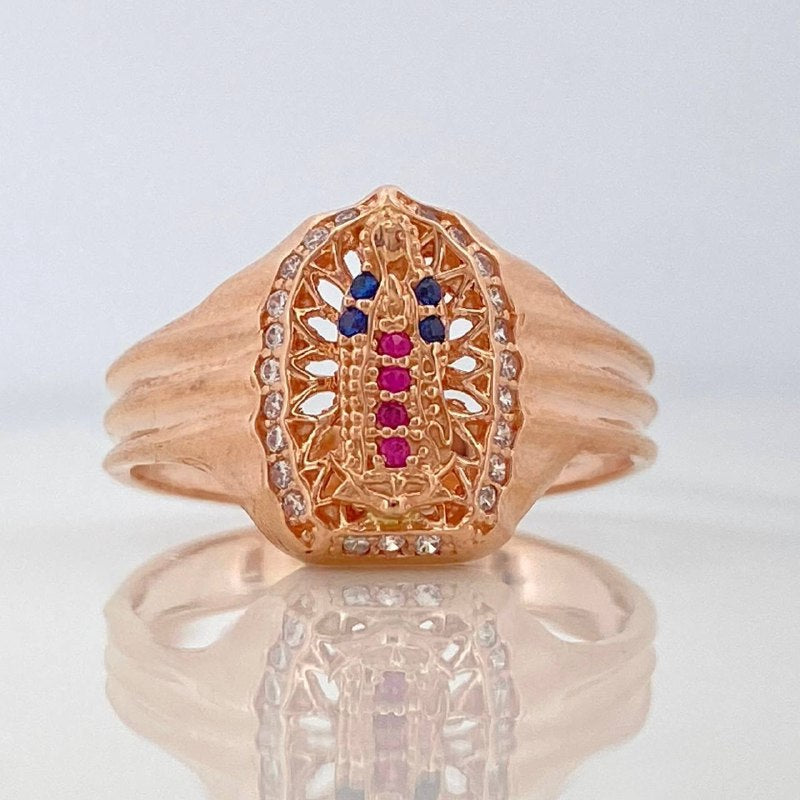 Our Lady of Guadalupe Ring 4.2 g / T8 3/4 18K Rose Gold