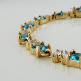 Pulso Tennis Cuatro Garras 12.55 g / 7 3/4 in Oro Amarillo 18K