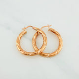 Candongas Rox Lisa 2.75 g / 1 in Oro Rosa 18K
