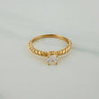 Anillo Solitario Trenzado 2.35gr / T7 1/4 / 1 in / Oro Amarillo 18K $