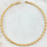 GC Anklet 4.85gr / 10.6in / 4mm / Diamond Cut 18K Gold