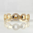 Anillo Cubano Parcial 1.75gr / T6 3/4 / Circones Blancos Oro Amarillo 18K ©
