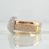 Double Tupido Ring 4.6gr / T7 1/2 / White Zircons 18K Gold ©