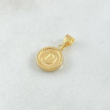 Dije Letra D 0.65gr / 1.7cm-Mate-Bordeado Oro Amarillo 18K ©