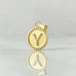 Dije Letra Y 0.6gr / 2cm / Circulo Cargador Bordeado Oro Amarillo 18K