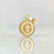 Dije Letra G 0.55gr / 1.7cm-Mate-Bordeado Oro Amarillo 18K ©