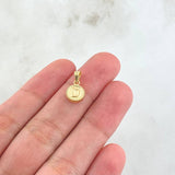 Pendant Letter D 0.45gr / 0.6in / Matte / Bordered 18K Gold ©
