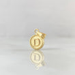 Pendant Letter D 0.45gr / 0.6in / Matte / Bordered 18K Gold ©