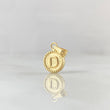 Dije Letra D 0.4gr / 1.4cm / Circulo Cargador Bordeado Oro Amarillo 18K