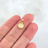 Dije Letra Y 0.45gr / 1.4cm / Circulo Cargador Bordeado Oro Amarillo 18K *