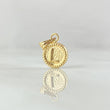 Dije Letra L 0.45gr / 1.4cm / Circulo Cargador Bordeado Oro Amarillo 18K