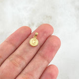 Dije Letra G 0.4gr / 1.5cm-Mate-Bordeado Oro Amarillo 18K ©