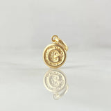 Dije Letra G 0.4gr / 1.5cm / Circulo Texturizado Oro Amarillo 18K *
