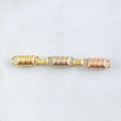 Charm Rustic Scrap Smooth Barrel 0.85gr / 1.6in / Three Links 18K Gold