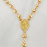 Rosario Virgen Milagrosa Cruz Cristo 13.9 g / 23 1/2 in / 6 mm Oro Amarillo 18K
