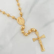 Rosario Virgen Milagrosa Cruz Cristo 18.3 g / 25 1/4 in / 6-7mm mm Oro Amarillo 18K