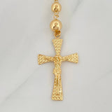 Rosario Virgen Milagrosa Cruz Cristo 18.3 g / 25 1/4 in / 6-7mm mm Oro Amarillo 18K