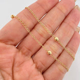 Cadena Espiga 3g / 18 in / 4mm Oro Amarillo 18K