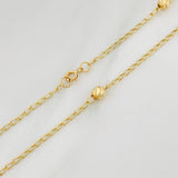 Cadena Espiga 2.9g / 18 in / 4mm Oro Amarillo 18K