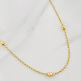 Cadena Espiga 2.9g / 18 in / 4mm Oro Amarillo 18K