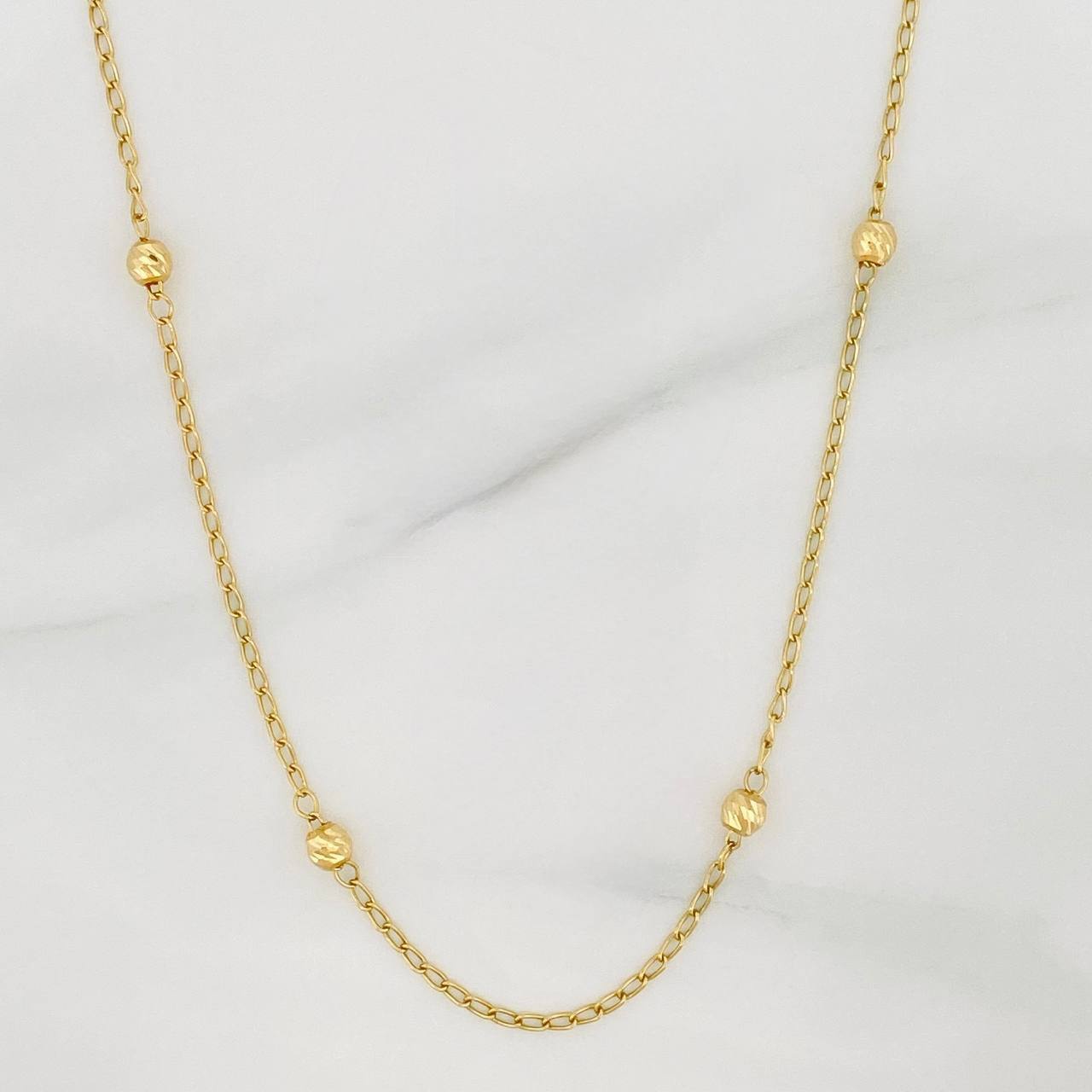 Cadena Espiga 2.9g / 18 in / 4mm Oro Amarillo 18K