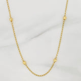 Cadena Espiga 3g / 18 in / 4mm Oro Amarillo 18K