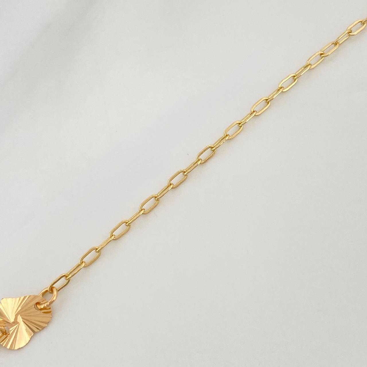 Tobillera Cajón Dijes 1.7 g / 9 3/4 in / 1.6 mm Oro Amarillo 18K