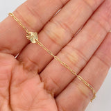 Tobillera Cajón Dijes 1.7 g / 9 3/4 in / 1.6 mm Oro Amarillo 18K