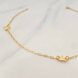 Tobillera Cajón Dijes 1.7 g / 9 3/4 in / 1.6 mm Oro Amarillo 18K