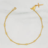 Tobillera Denario Virgen Milagrosa 2.3 g / 7 3/4 in / 3 mm Oro Amarillo 18K
