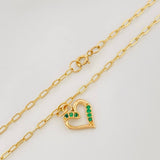 Tobillera Cajón Corazón 1.85 g / 9 3/4 in / 4 mm Oro Amarillo 18K