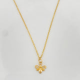 Tobillera Aro Seguido Mariposa 1.75 g / 9 3/4 in / 4 mm Oro Amarillo 18K