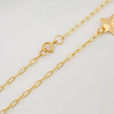 Tobillera Cajón Dijes 1.9 g / 9 3/4 in / 1.5 mm Oro Amarillo 18K