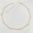 Tobillera Espiga Bolas 1.65 g / 9 3/4 in / 3 mm Oro Amarillo 18K