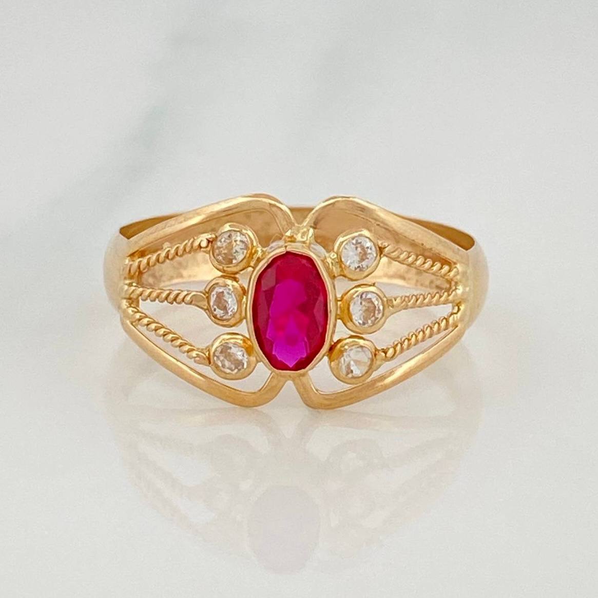 Lyra Bridge Stars Ring 1.35 g / T7 3/4 18K Yellow Gold