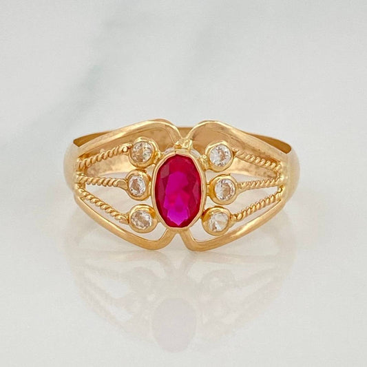 Anillo Lyra Puente Estrellas 1.35 g / T7 3/4 Oro Amarillo 18K