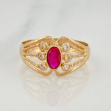 Lyra Bridge Stars Ring 1.35 g / T7 3/4 18K Yellow Gold