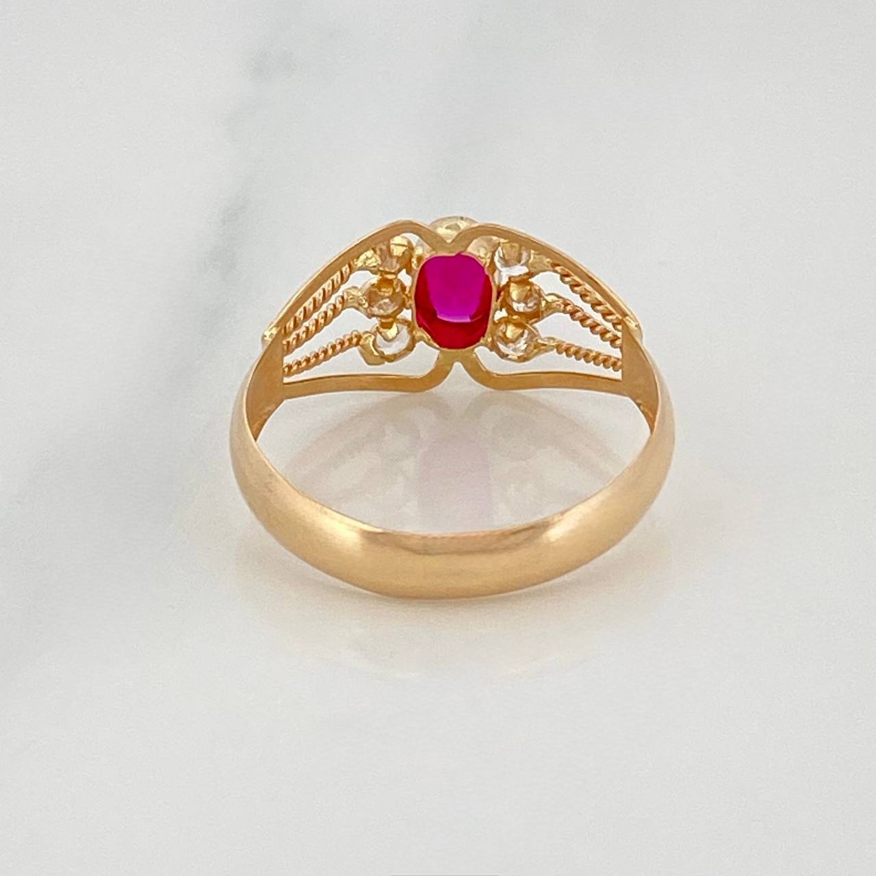 Lyra Bridge Stars Ring 1.35 g / T7 3/4 18K Yellow Gold