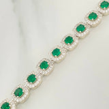 Halo Tennis Bracelet 20.55 g / 6 3/4 in / 7.6 mm Silver 925