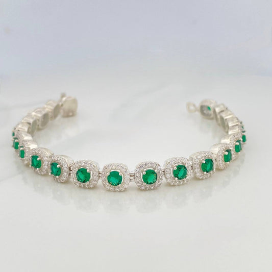 Halo Tennis Bracelet 20.55 g / 6 3/4 in / 7.6 mm Silver 925