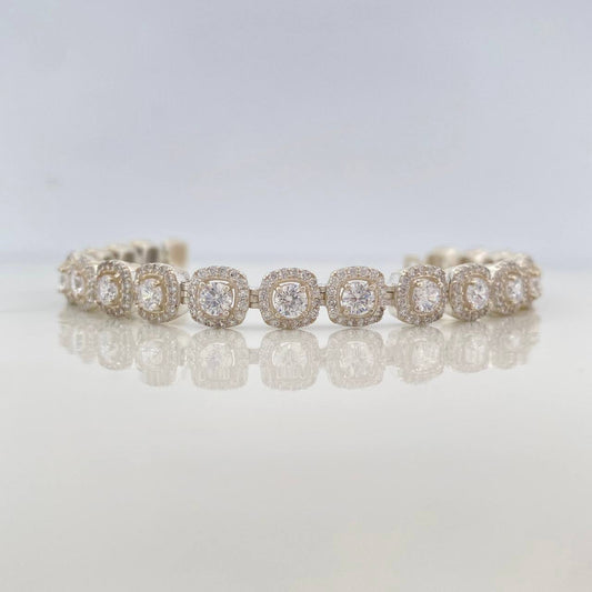 Halo Tennis Bracelet 22.8 g / 7 1/2 in / 7.69 mm Silver 925