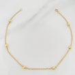 Tobillera Espiga Bolas 1.95 g / 9 3/4 in / 4 mm Oro Amarillo 18K