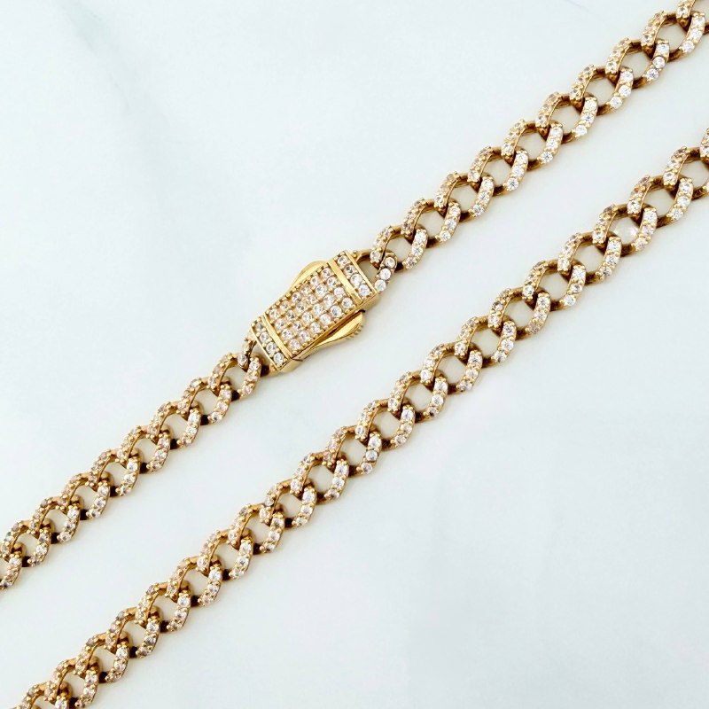 Cadena Cubana 20 g / 20 in / 4.9 mm Oro Amarillo 18K