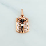 Dije Placa Cruz Cristo Milagroso De Buga 2.7 g / 1 in Tres Oros 18K
