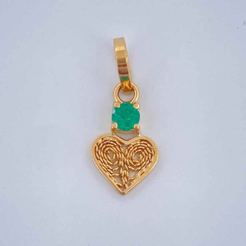Dije Filigrana Corazon 0.4gr / 3/4 in / Oro Amarillo 18K $