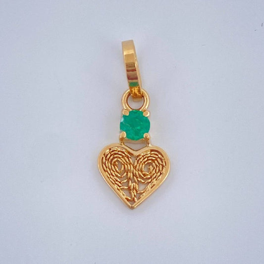 Dije Filigrana Corazon 0.4gr / 3/4 in / Oro Amarillo 18K $